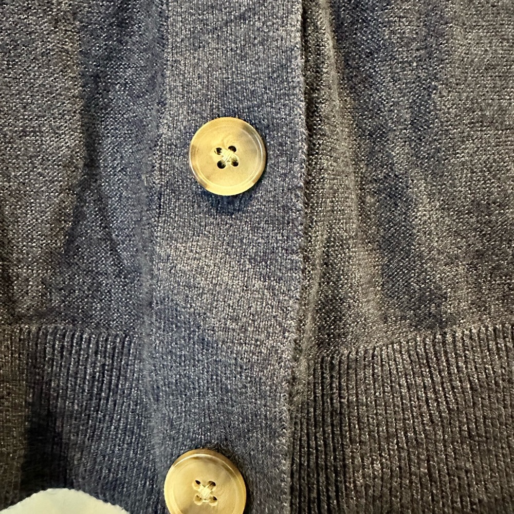 LOFT Navy drop shoulder Vneck cardigan size XS - Picture 3 of 4